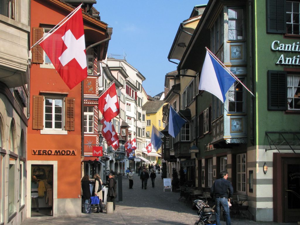 Charming lanes of historic Zurich